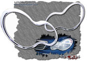 Chromerings for headlights. 2 pcs set