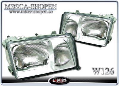 S-Class - W126 81-91 - frontlights 1pcs Original look