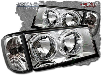 C-Class - W201 83-93 - Clear frontlights V2 inc blinkers 2pcs.