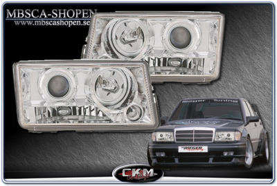 C-Class - W201 83-93 - Clear frontlights V3 . 2pcs.