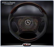 wheel  Burl Wood/black Leather Sport