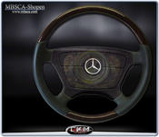 wheel  Burl wood/black Leather