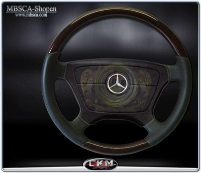 C-Class - W201 83-93 - wheel  Burl wood/black Leather