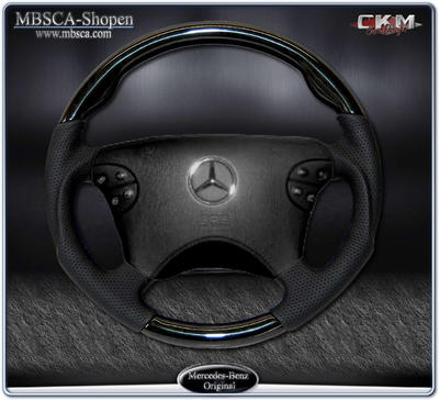 CLK - W208 97-01 - wheel black birdey wood/ Leather "Sport"