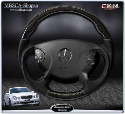 E-Class - W211 02-08 - wheel black Leather/Birdeye Wood "Sport"