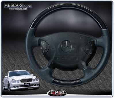 E-Class - W211 02-08 - wheel black Leather/Birdeye Wood