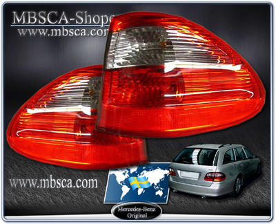 E-Class - W211 02-08 - Clearglas taillights Wagon Red/Smoke with LEDs 2 pcs