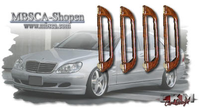 S-Class - W220 99-05 - W220 Precious wood roof handles 4pcs