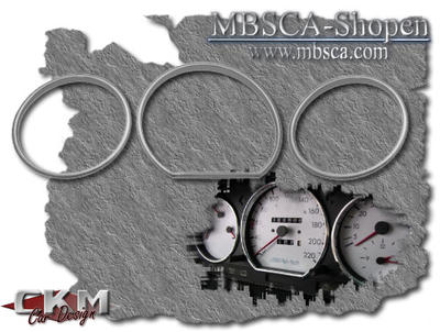 E-Class - W124 86-95 - Chrome rings cluster 3pcs