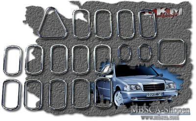 C-Class - W202 94-00 - Chromerings buttons.