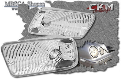 E-Class - W210 96-01 - Clear sidemarker for bumper. 2 pcs