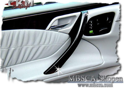 E-Class - W210 96-01 - Wood handles 4 st 00-01 Bird eye (Black wood).