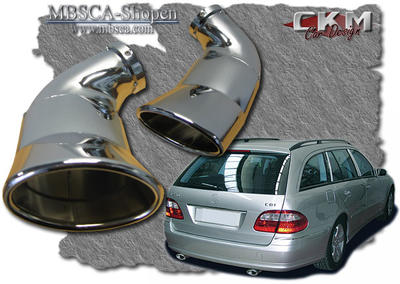 E-Class - W211 02-08 - Chromed end pipes 2 pcs