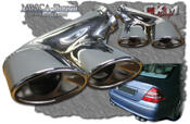 Chromed endpipes doubble 2 pcs Deluxe