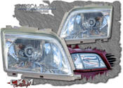 Clearglas frontglas for headlight 89-00 2 pcs
