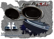 Chromed endpipes doubble 1 pcs