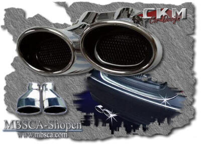 C-Class - W203 01-06 - Chromed endpipes doubble 1 pcs