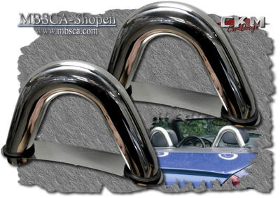 SLK - R170 97-03 - Chromed rolloverbars "R171 look" 2 pcs set.