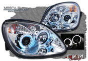 Clera glas frontlights with Angel Eyes. 2pcs