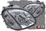 Clear glas headlights inc turn signals 2pcs set.