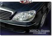 Chrome frames frontlights 2pcs