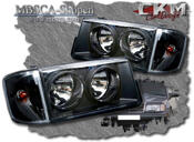 Clear frontlights V2 Black  2pcs.