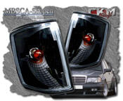Clear turn signals front black 2 pcs