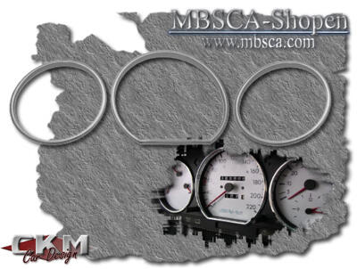 C-Class - W201 83-93 - Chromerings guages 3 pcs set