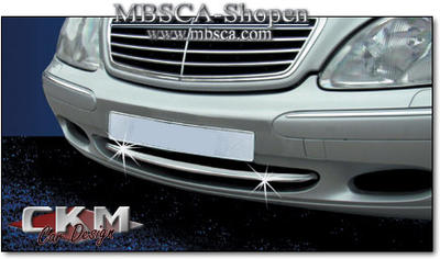 S-Class - W220 99-05 - Chromelist in front bumper 99-02