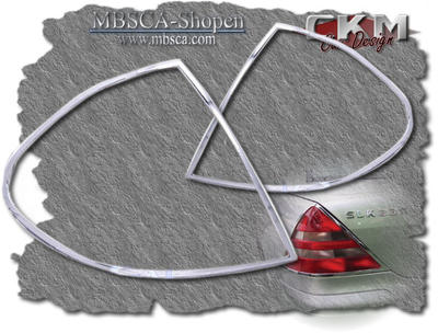 CLK - W209 02- - Chromerings for taillights. 2 pcs set