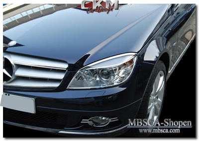 C-Class - W204 07- - Chrome headlight frames W204