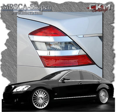 S-Class - W221 06- - Chromerims for taillights 4pcs