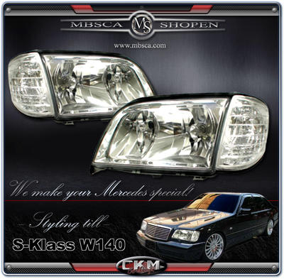 S-Class - W140 92-98 - Clear frontlights V1 2pcs.