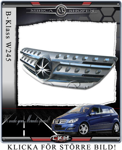 B-Class - W245 - Sport grill i silver/Chrome