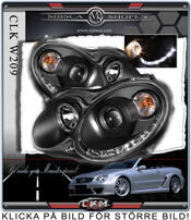Clear headlights "Devil Eyes" 2pcs set Black