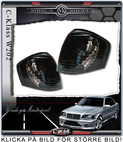 C-Class - W202 94-00 - Clear blinkers black 2 pcs