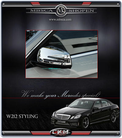 E-Class - W212 09- - Chromed mirrorcovers 2pcs 11-