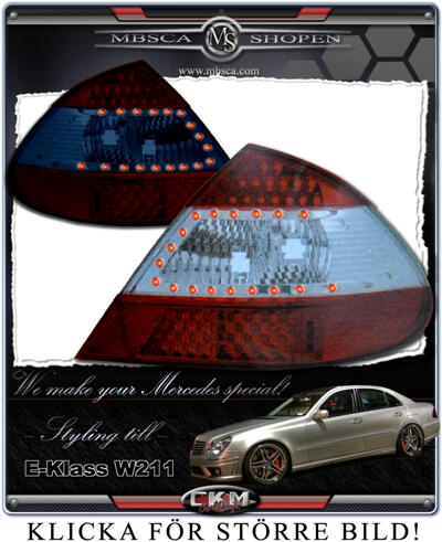 E-Class - W211 02-08 - Clear taillightsV3 C-Style  2pcs set