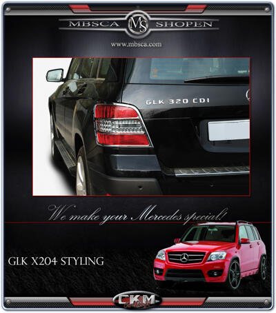 GLK - X204 - Chromerings for taillights. 4 pcs set