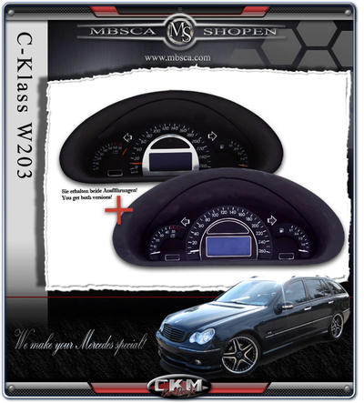 C-Class - W203 01-06 - Chromerings guages 8 pcs set
