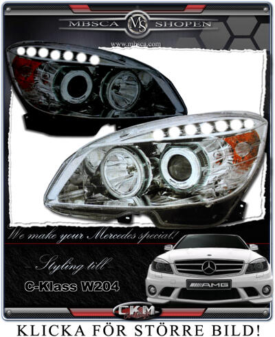 C-Class - W204 07- - Clear headlights DEVIL Eyes 2pcs set