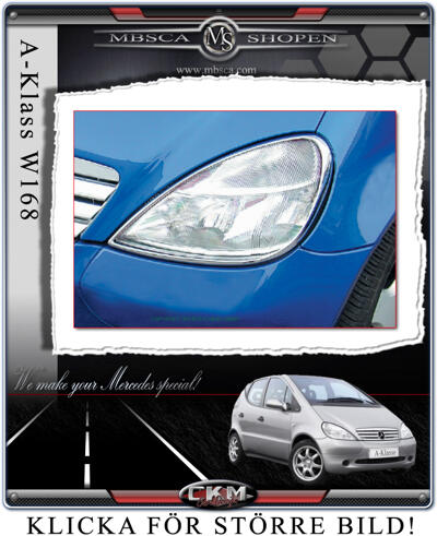 A-Class - W168 - Chrome rings frontlights 2 pcs set