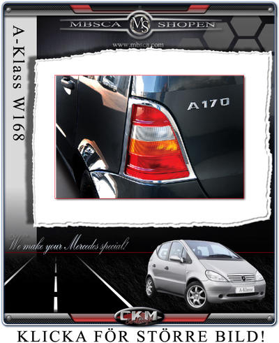 A-Class - W168 - Chrome rings taillights 2 pcs set