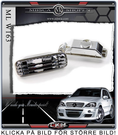 ML-Class - W163 97-04 - Clearglas sideblinkers 2pcs Smoke