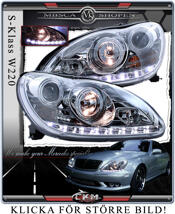 Clear glas facelift frontlights DEVIL EYES 2pcs