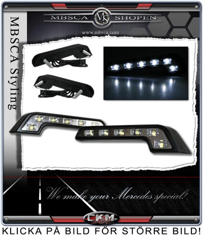 E-Class - W211 02-08 - Klarglas LED dagsljus dimljus