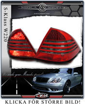 Clear glas facelift taillights Red/Smoke. 2 pcs