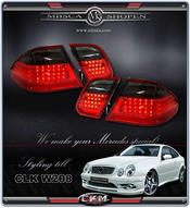Clearglas taillights with LEDs 2 pcs Red/Smoke