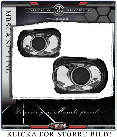 E-Class - W211 02-08 - Clearglas foglights projector 2pcs set