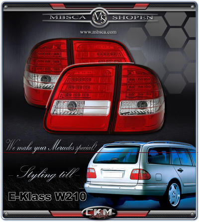 E-Class - W210 96-01 - Clearglas taillights with LEDs 2 pcs for Wagon